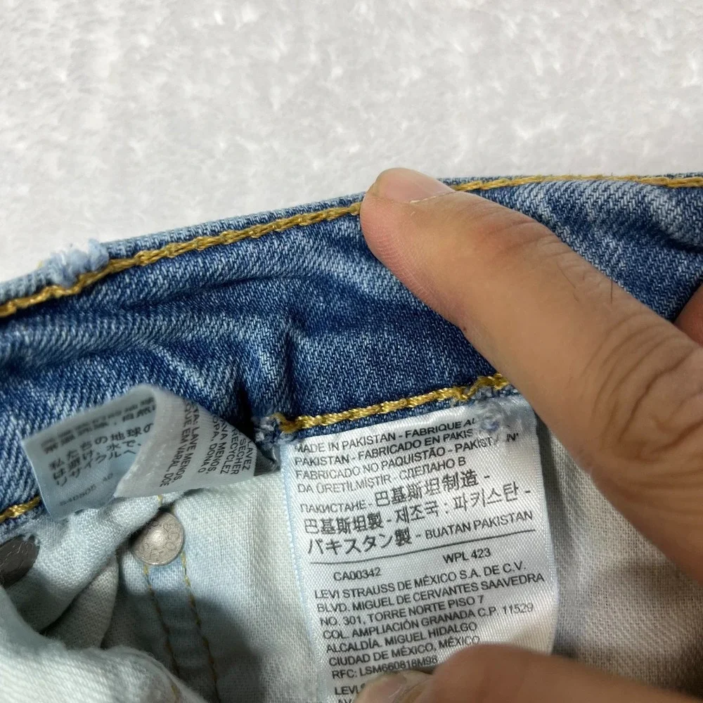 Levi's 512 Straight Jeans Men's Blue Denim Pockets Classic Zip Fly 34X30 - Flaws